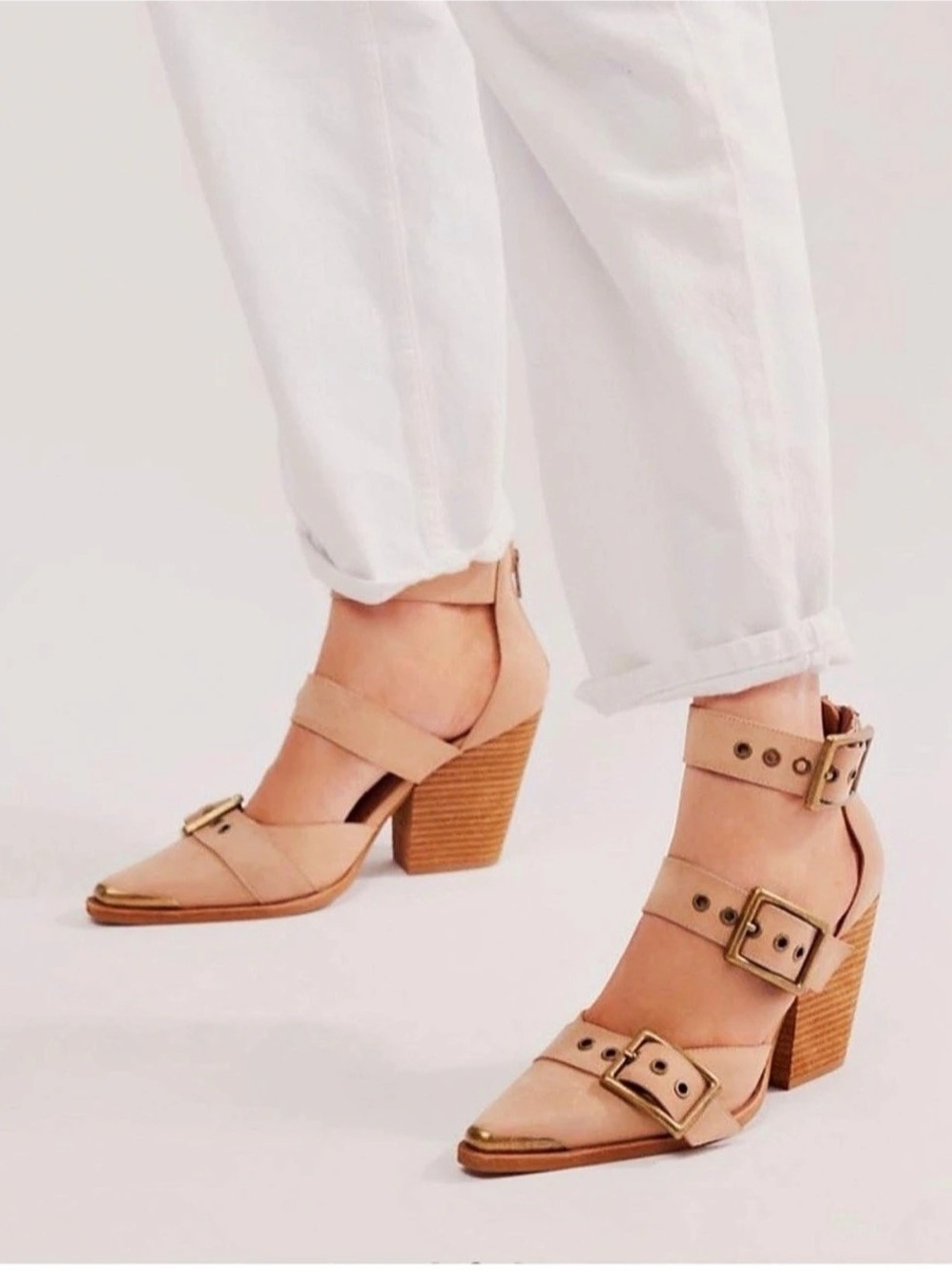 Jeffrey Campbell Centauri Pump Strappy Heels in Brown